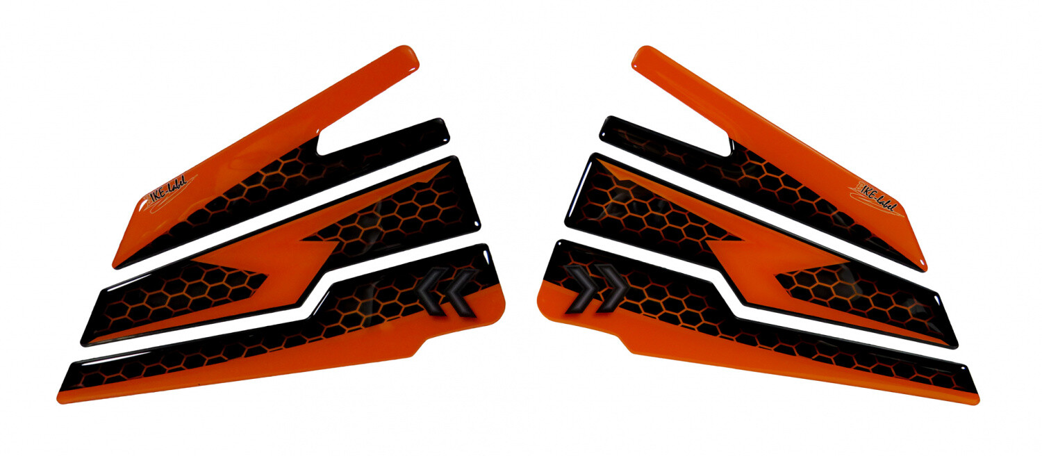 Gel Side Tank Pad Honeycomb Oragne Black Compatible for KTM 1290 Super Duke R