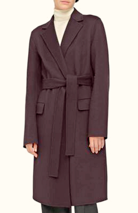 専用 美品✨Theory 雑誌掲載 サロペット Traceable Wool 2 Theory Belted Double-Face Wool-Cashmere-Blend Felt Coat in Mink