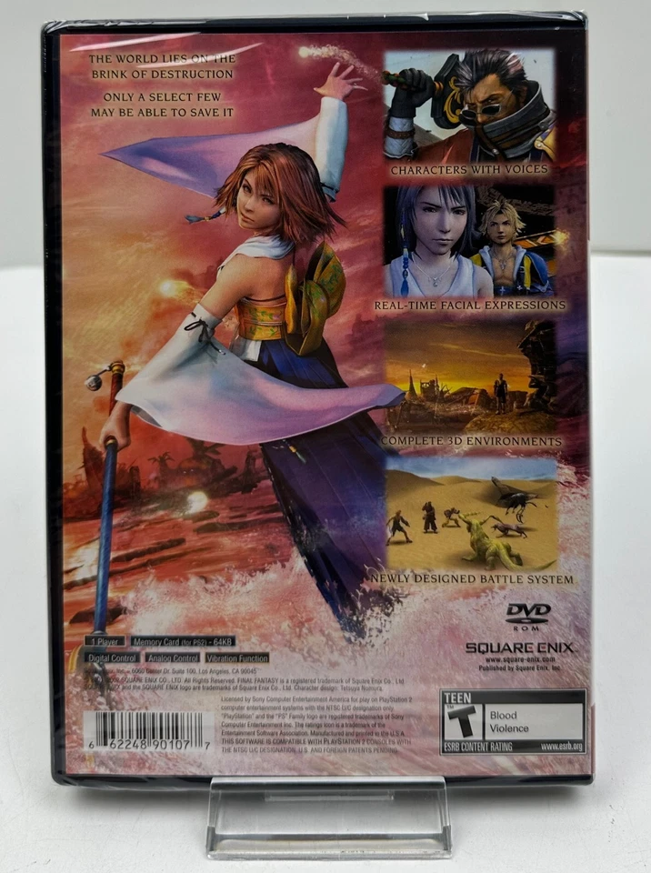 Final Fantasy X (PlayStation 2, 2001) PS2 Case Fresh MINT *NEW & Sealed* - Image 2 of 4