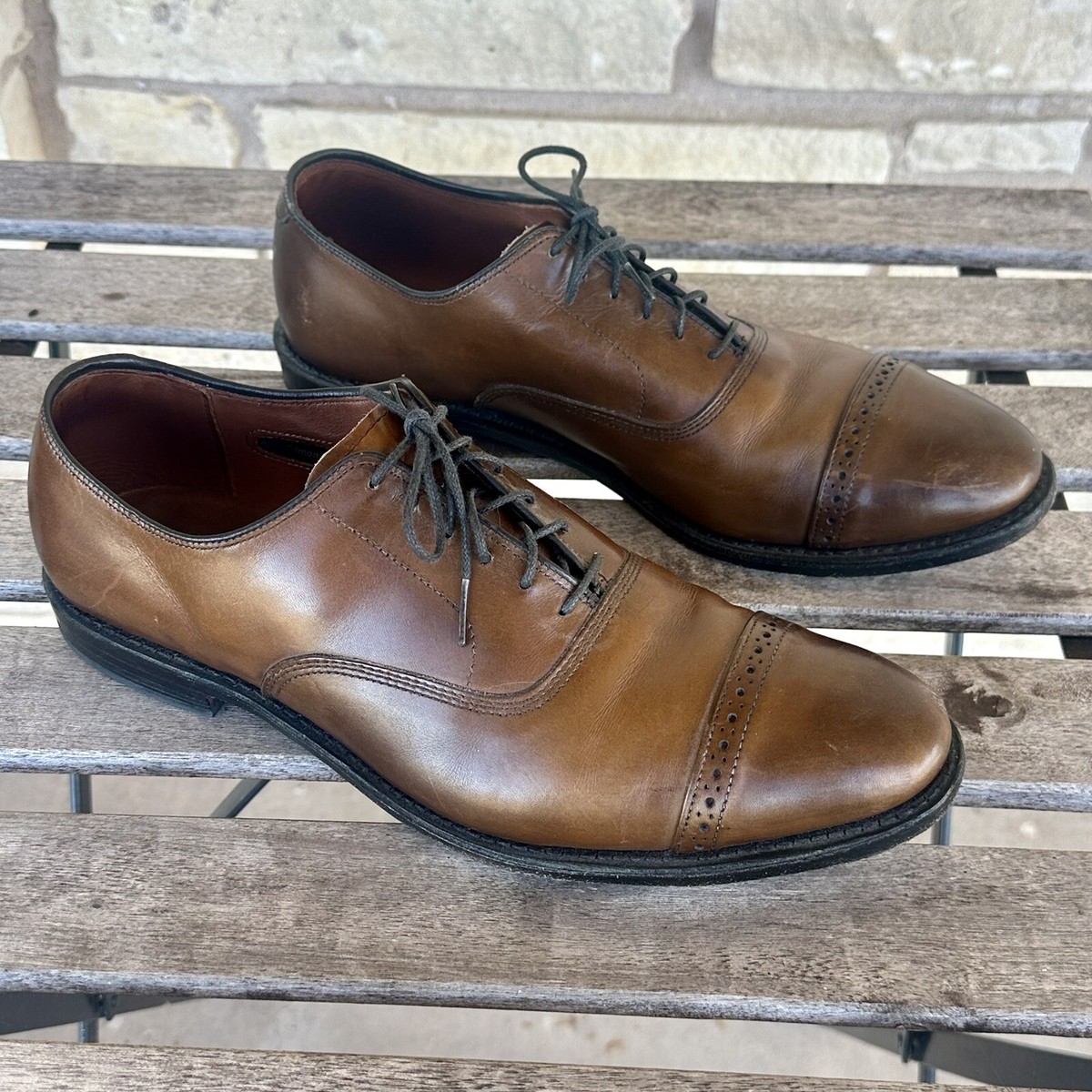 Allen Edmonds Fifth Avenue Cap Toe Oxford Bourbon Leather Men Size  