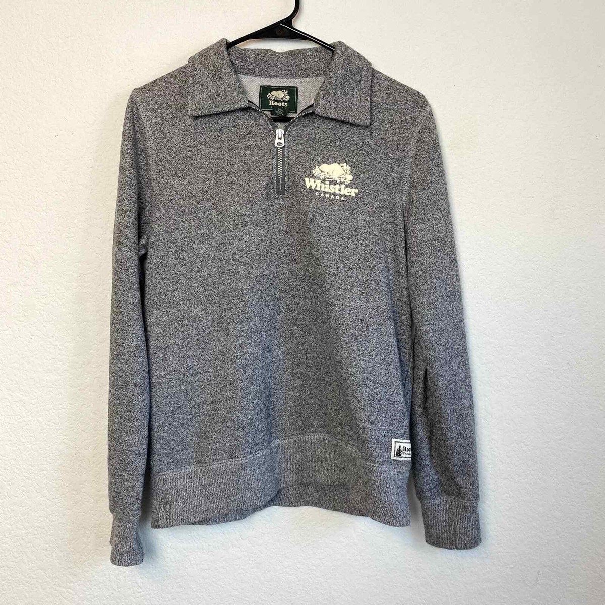 rootsです。① Roots Original Quarter Zip Polo in Grey SZ M | eBay