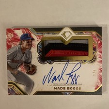 2025 Topps Diamond Icons Wade Boggs Game Used Jumbo Jersey Patch Auto 4/5 SOX
