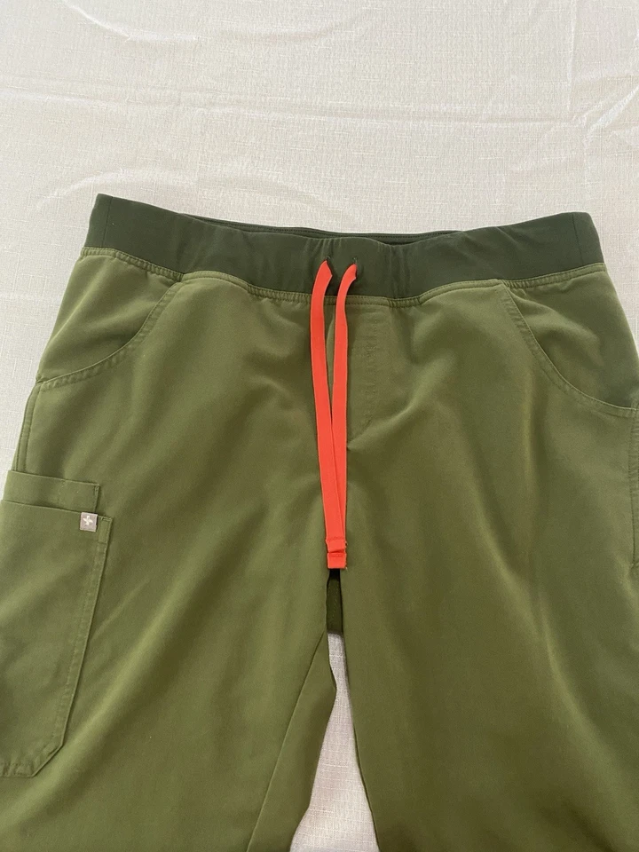 FIGS Scrub Pants Womens Large Green Kade Cargo Straight Leg Technical Collection - Image 3 of 4