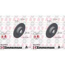 2x ZIMMERMANN SPORT Z 252mm BREMSSCHEIBEN HINTEN passend für ALFA ROMEO 147 156 