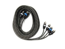 4 Channel Twisted 18 ft RCA Cables Coated 18' OFC