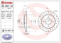 2X Brembo Bremsscheibe 08.4931.2X FüR Ford