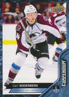 2016-17 Upper Deck Compendium Blue #75 CARL SODERBERG - Colorado Avalanche