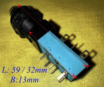 Schadow NE18 Netz Druckschalter Schalter Knopf trans 6A/250V Power Switch 6 Pin