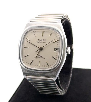 34mm Timex Automatic 1983 E-Line Reissue Stainless Steel Wristwatch Pre-Owned