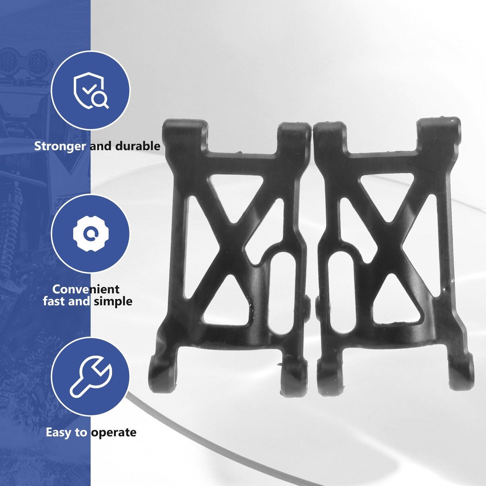 Eurowagens - Set 4 Pezzi Braccio Oscillante Anteriore Sospensione 0004 per 12428 12427 112 Rc Auto - Miniatura 2