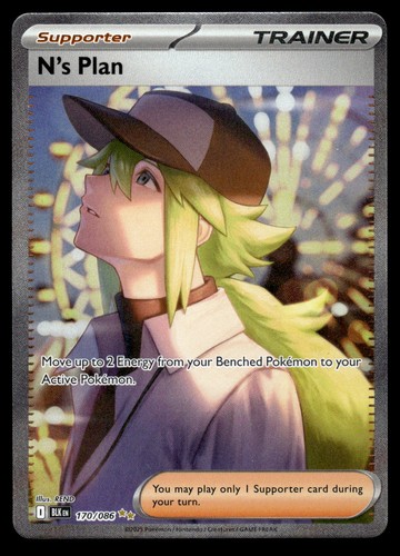 N's Plan 170/086 SV Black Bolt Special Illustration Rare Pokemon Card - NM