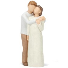 Elderly Mom and Son Figurines, Mother and Adult Son Statues, Love My Mom Gift...