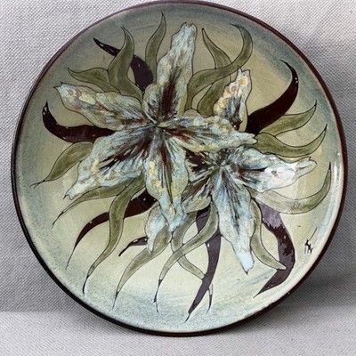 Vintage Chelsea Studio Keramik Blumenschale / Schale signiert - Karen Wood? 21,5cmT