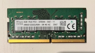SK hynix HMA81GS6DJR8N-XN 8GB DDR4-3200MHz SO-DIMM 260-Pin 1Rx8 Laptop RAM