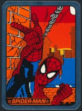 RARE Spider-Man Marvel Super Heroes Vending Sticker Metallic Silver Foil Chrome