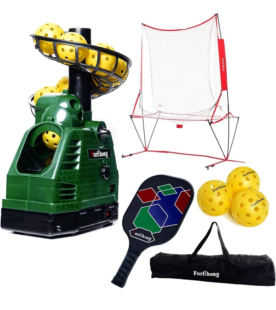 Pickleball Starter Kit, Including Launch Machine, Ball Recycling Net, Pickleb...