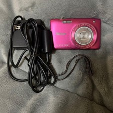 Nikon COOLPIX S3100 Digital Camera Pink Charger Included Tested Condition