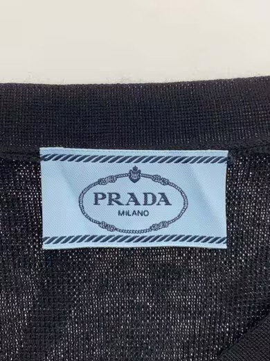 PRADA/Cardigan (Thin)/Size 42/70% Cashmere/30% Silk/Black/Solid thumbnail 3