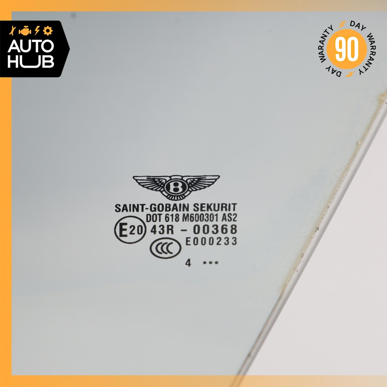 Bentley Continental GT 2003-2010 Front Left Door glass P/N 3W8845021B
