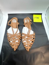 DV By Dolce Vita Cisky Woven Flats Size 6M Women's Brown Strappy Pointed Toe NWT