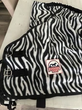 Rugged Ride Fleece Horse Cooler Zebra Blanket Coat Size 78 Brand New