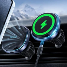 Lamicall for Magnetic Car Mount Charger - [2024 Cooling Fast Charging] 15W Wirel