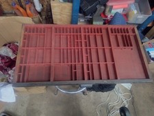 Vintage Letter Press Hamilton Tray Printer Drawer Wood Shadowbox Display Shelf 