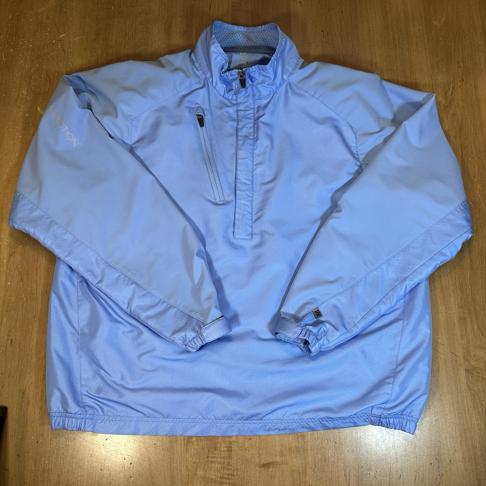 Zero Restriction Pullover Men's Medium Light Blue 1/4 Zip Performance Golf