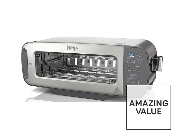 Ninja Foodi 3-in-1 Toaster Grill Panini Press ST202UK | 7 Functions, Flip Design