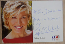 Autogramm franz&ouml;sische TV Moderatorin Evelyne Dheliat (123697)
