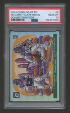 PSA 10 J.J. McCARTHY-JUSTIN JEFFERSON 2024 DONRUSS OPTIC RC DUAL DOWNTOWN SSP QB