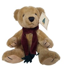 Vtg 2002 Dan Dee Jointed Christmas Teddy Bear Maroon Scarf Holiday Cozy 13