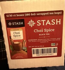 6 Pack - Stash Chai Spice Black Tea Bags - 180 Count
