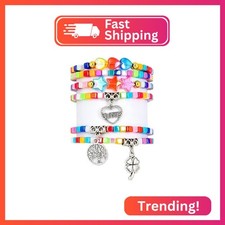 CHENSILAIYI Fashionable Colorful Friendship Bracelets for Teen Girls and Women:C