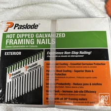 Paslode Hot Dipped Galavanized Framing Nails - 650381 - HDG 30 Degree Round H...