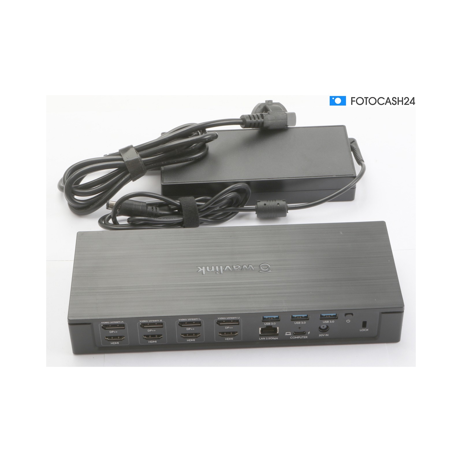 WAVLINK WS-UG69PD8 20-IN-1 USB 3.0 QUAD + Docking Station Black Defective 287885