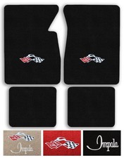 4pc Carpet Floor Mat Set For 1958-1970 Chevrolet Impala - Choose Color Logo 4pc Carpet Floor Mat Set For 1958-1970 Chevrolet Impala - Choose Color Logo