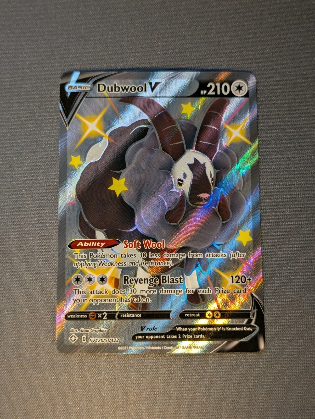 Dubwool V SV120/SV122 Holo Shining Fates Shiny Vault Pokemon Card
