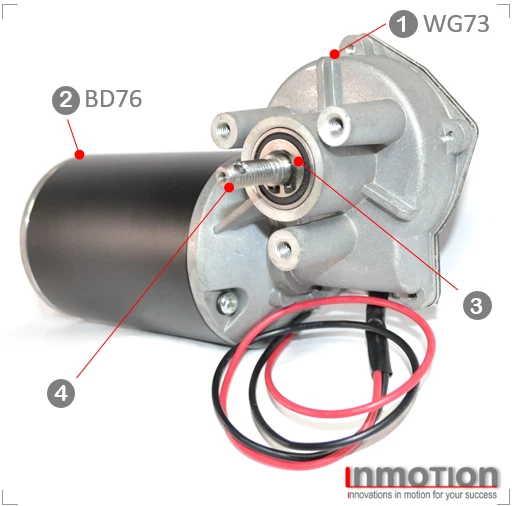 12V Gleichstrommotor Getriebemotor Universal 60U/min,100W, M8 Welle: WG73BD76-M8 - Bild 3 von 4