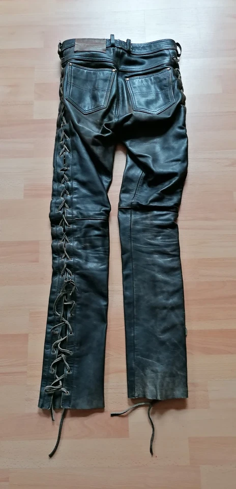 Modeka Vintage Lederhose mit Schnürung W28 - Bild 3 von 4