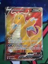 Pokémon TCG Dragonite v Full Art Holo Ultra Rare Card Evolving Skies 191/203 LP