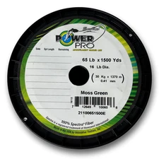 Power Pro Spectra Fiber Braided Fishing Line, Hi-Vis Yellow, 1500YD/65LB