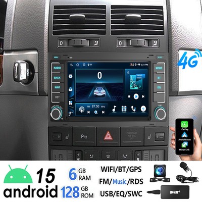 DAB+ Für VW T5 Multivan Transporter Android 15 Autoradio Carplay GPS WIFI AM BT