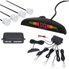 Einparkhilfe Parksensoren PDC Rückfahrwarner 4 Sensoren Universal Auto Rückwä...