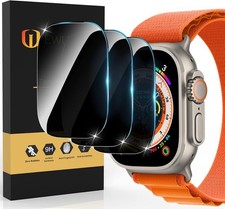 3 Pack Privacy Screen Protector for Apple Watch Ultra 3 49mm Anti-peep Tempered