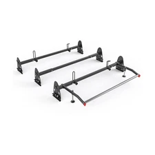 Van Roof Rack - Full Size, Three-Bar Steel - w/ Cargo Roller, Adjustable