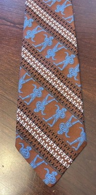 Andhurst Men's Necktie Tie Polyester Brown Ancient Greek or Egyptian Wide 58 