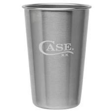 CASE XX KNIVES PINT GLASS - STAINLESS STEEL 16OZ. (52524) POCKET KNIFE