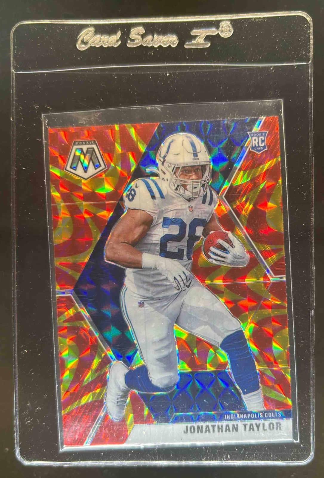 2020 Mosaic Jonathan Taylor RC Prizm Reactive Gold #216 Colts