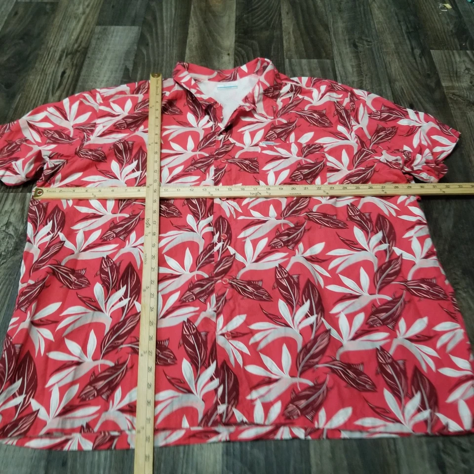 Camisa de pesca Columbia PFG para hombre con botones delanteros ventilados blanca 4 X/4tf grande y alta Foto 4 de 4